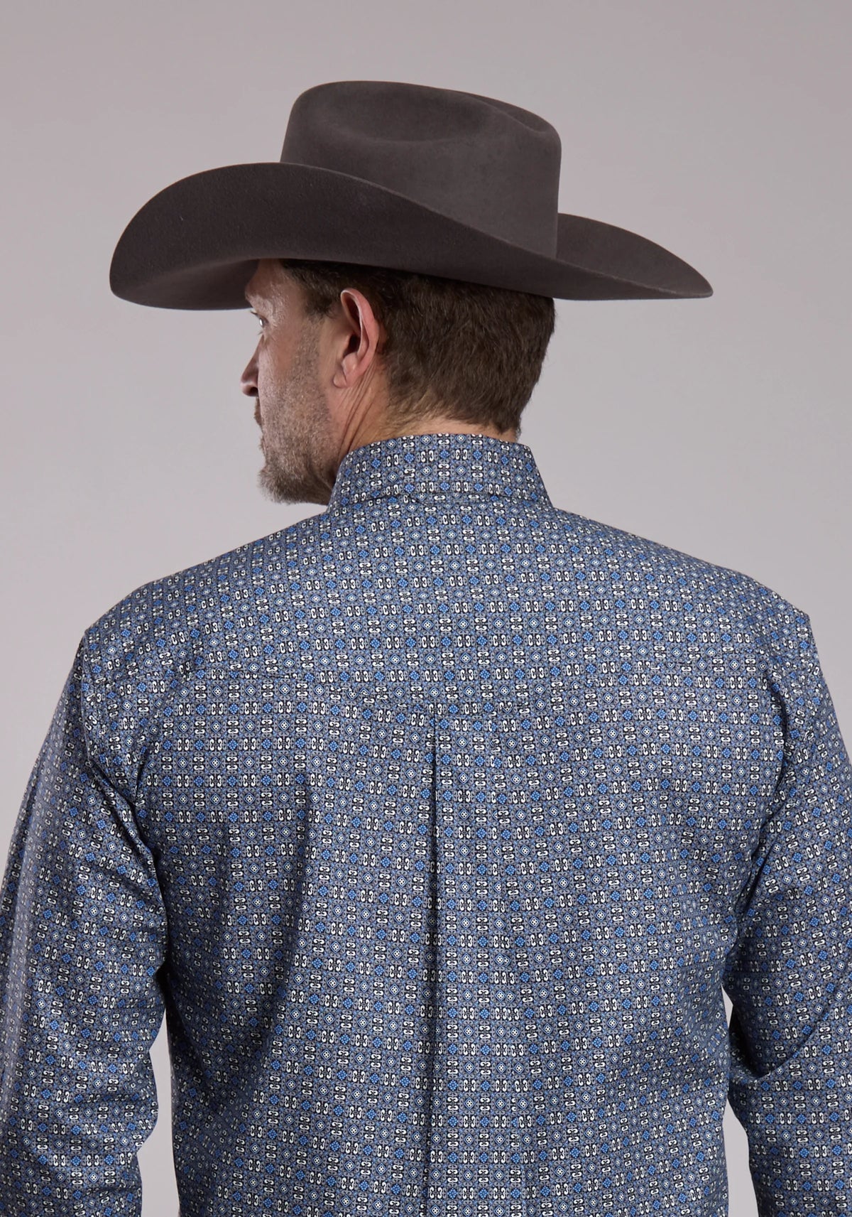 Roper Silver Foulard Western Button Up Shirt