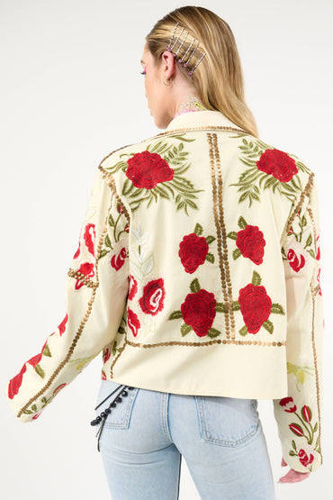 Carmen Ivory Embroidered Jacket