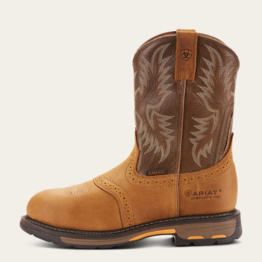 Ariat Aged Bark WorkHog Pull-on Composite Toe Work Boots