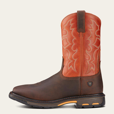 Ariat Dark Earth WorkHog Wide Square Toe Work Boot
