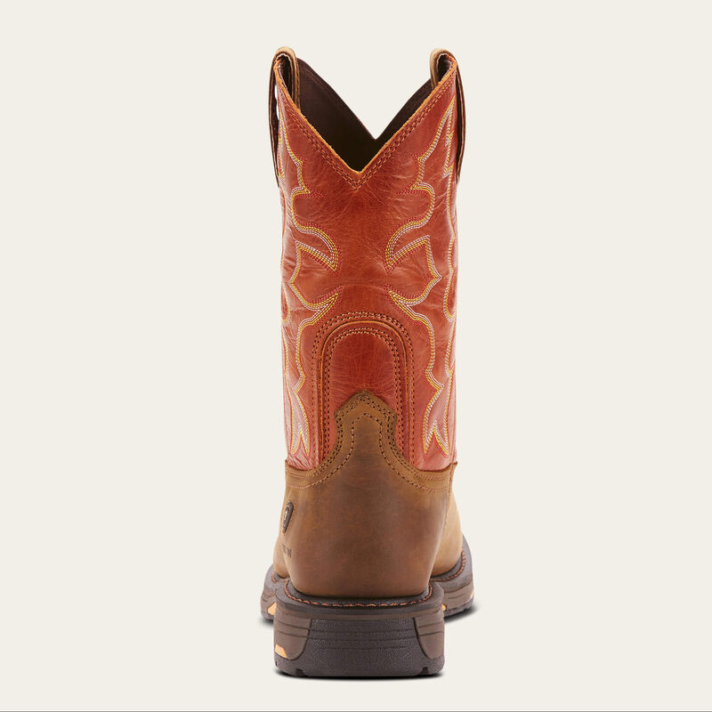 Ariat Dark Earth WorkHog Wide Square Toe Steel Toe Work Boots