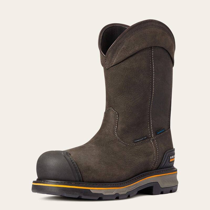 Ariat Iron Coffee Stump Jumper Pull-On Waterproof Composite Toe Work Boots