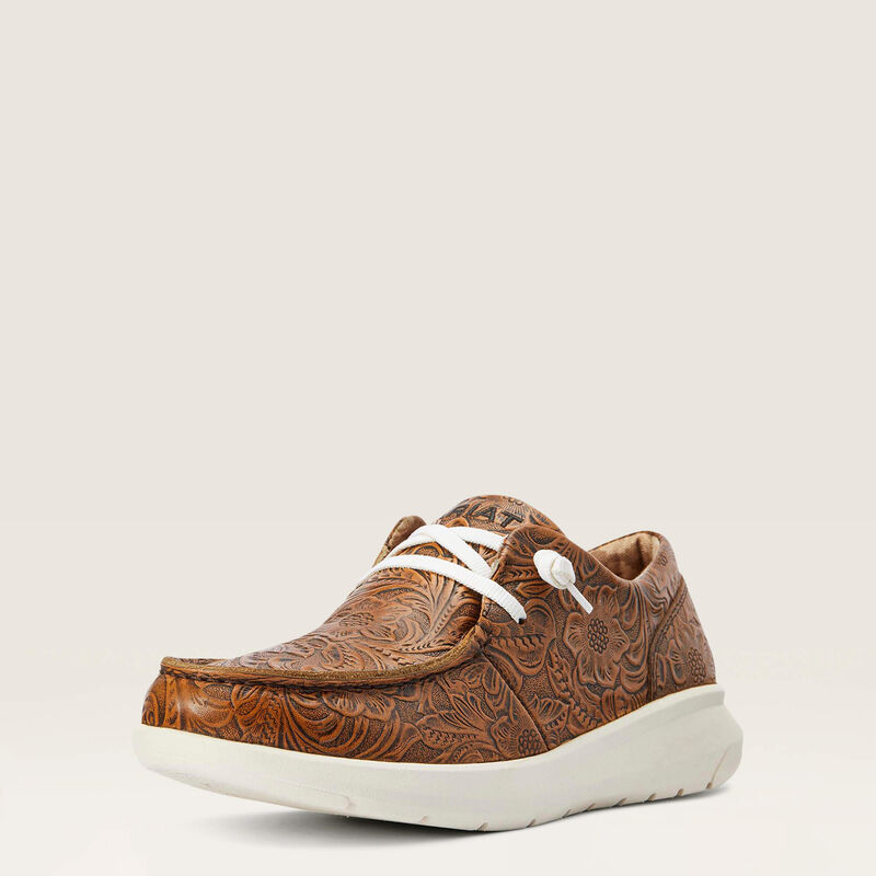 Ariat Brown Floral Emboss Hilo Shoes