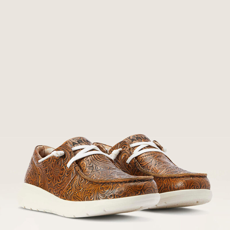 Ariat Brown Floral Emboss Hilo Shoes
