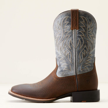 Ariat Earth/Glacier Blue Sport Wide Square Toe Cowboy Boots