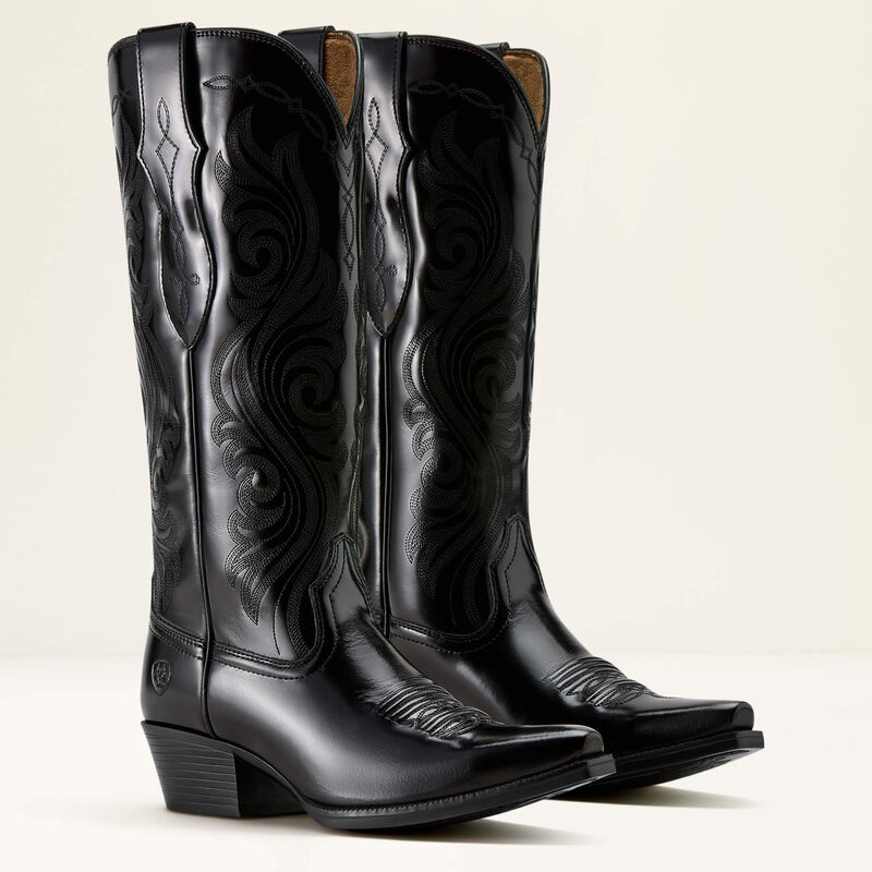 Ariat Glossy Black Taytum X Toe Western Boots