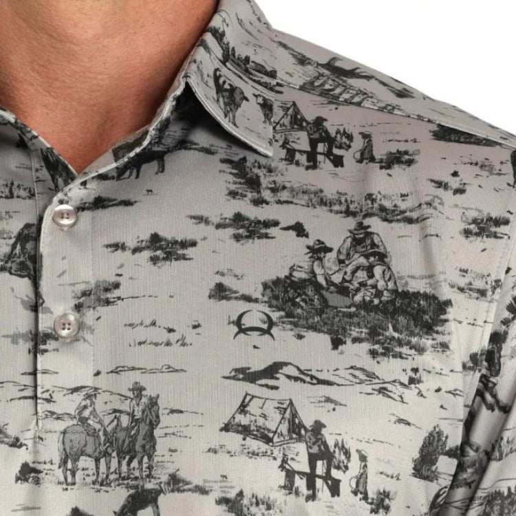 Cinch Western Print Men's Polo