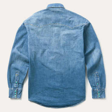 Stetson Turquoise Snap Denim Shirt