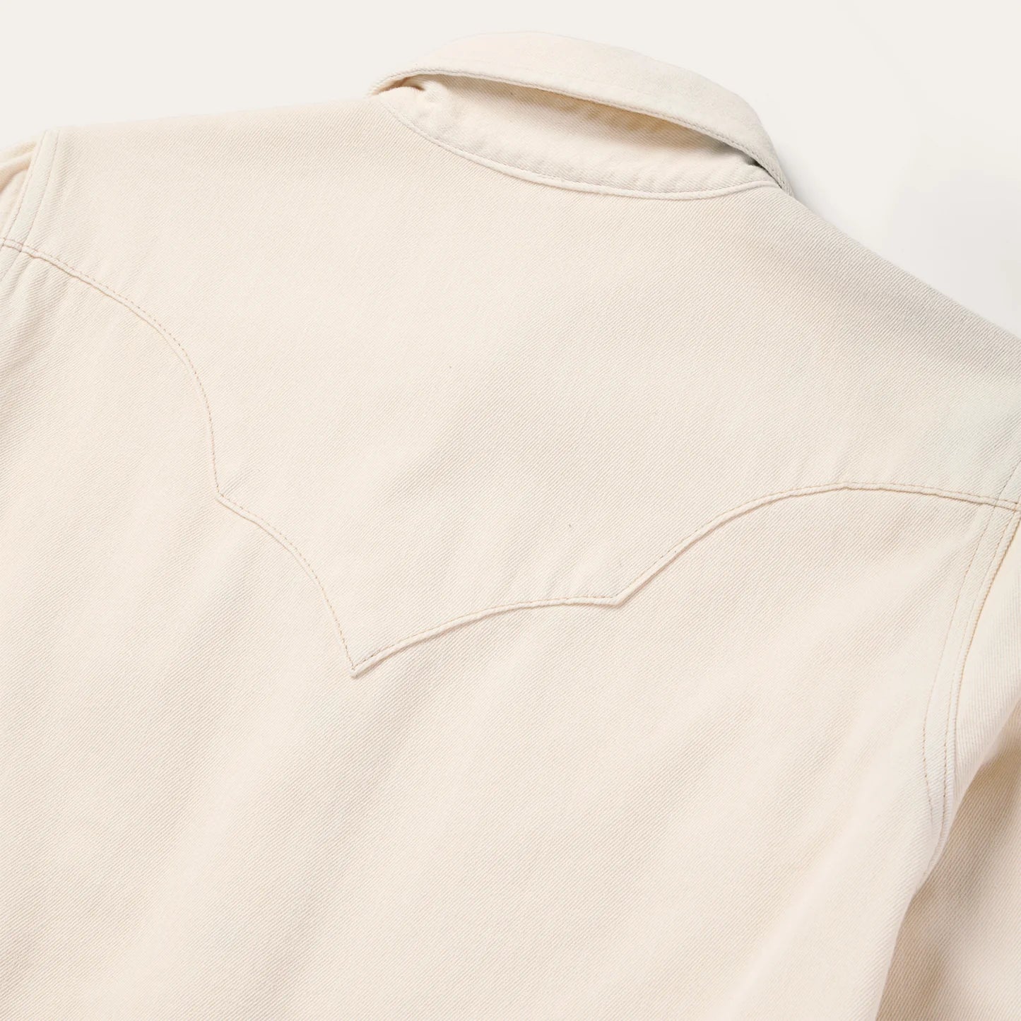 Stetson Turquoise Snap Western Cream Denim Shirt