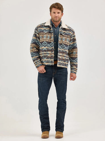 Wrangler Sherpa Lined Jacquard Print Jacket