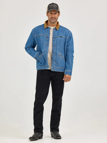 Wrangler Straight Yoke Sherpa Lined Denim Jacket