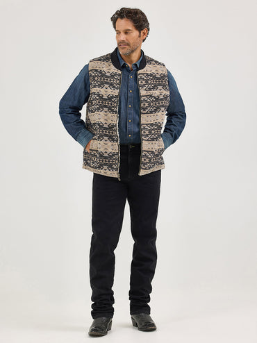 Wrangler Sherpa Lined Jacquard Vest