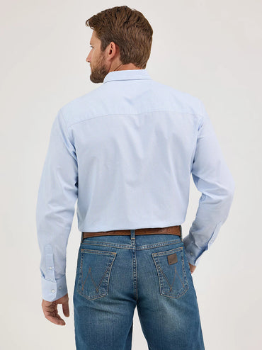 Wrangler Blue Broken Stripe Cody Johnson Shirt