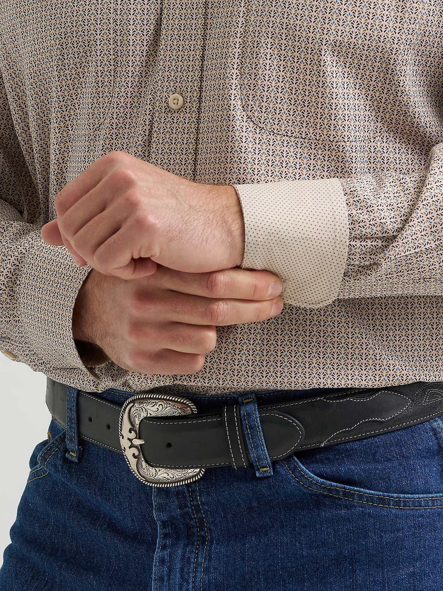 Wrangler George Strait Nouveau Brown Button Down Shirt