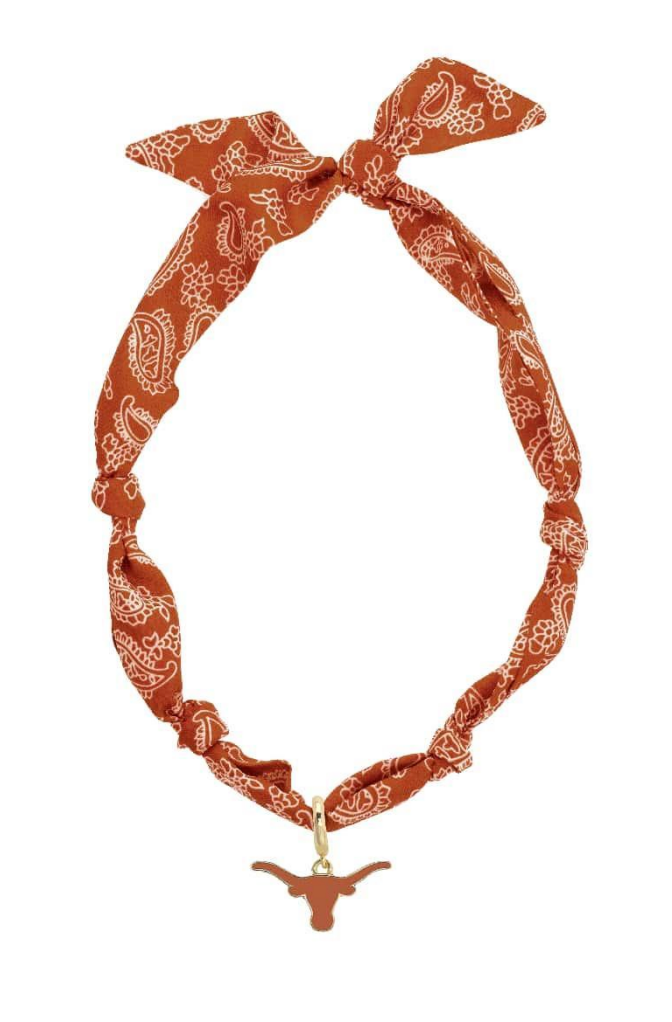 Canvas Style Texas Longhorns Logo Bandana Scarf Necklace