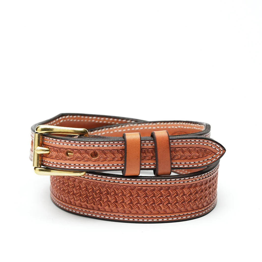 Texas Saddlery Tapered Saddle Tan Spider Belt