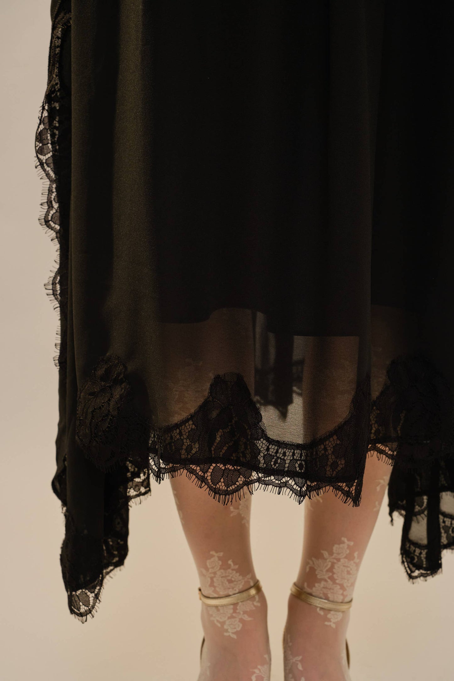 Blue B Lace Yoke Batwing Sleeve Maxi Dress