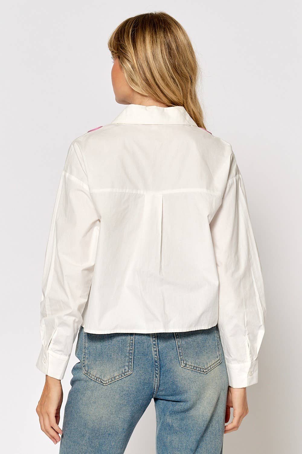 Button Down Embroidery Detail Shirt