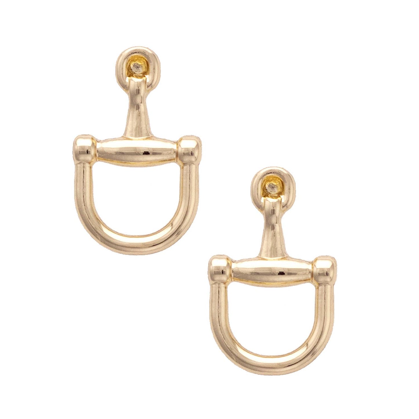Canvas Style Cinnamon Horsebit Earrings
