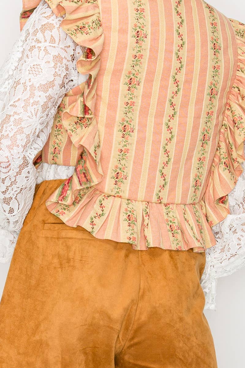 Vintage Wall Paper Quilted Vest