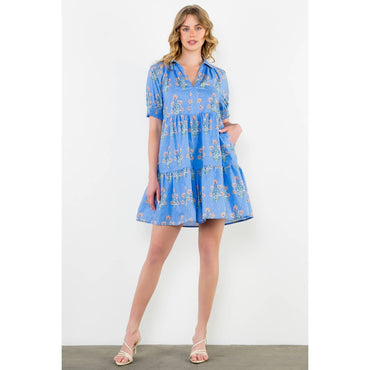 Puff Sleeve Floral Dress