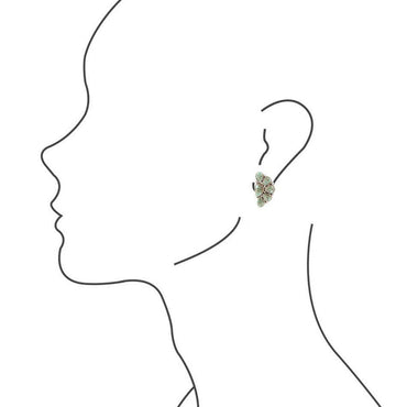 Barse Durango Turquoise Multi Stone Clip Earrings