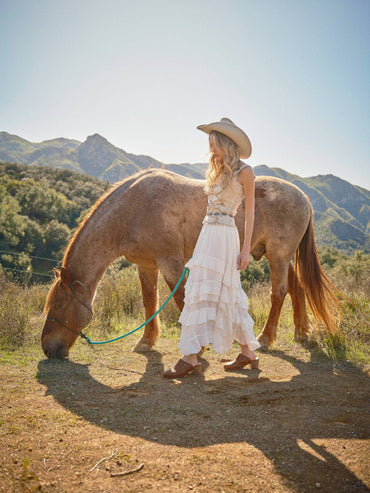 Crinkle Smocked Waist Maxi Skirt