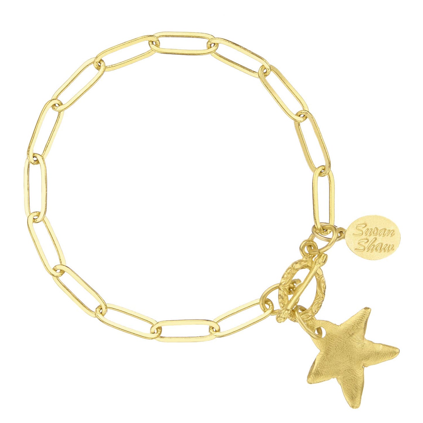 Susan Shaw Petite Star Paperclip Bracelet