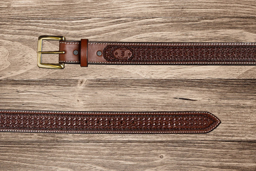 Texas Saddlery Western Chocolate Spider Belt