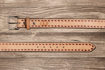 Texas Saddlery Roughout Buckstitch Belt