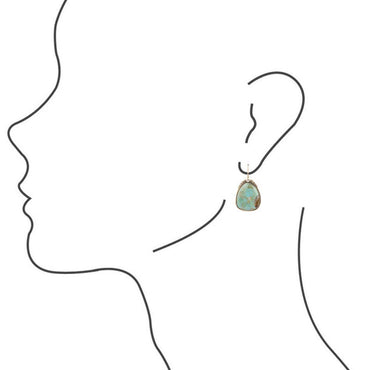 Barse Agave Genuine Turquoise Earrings