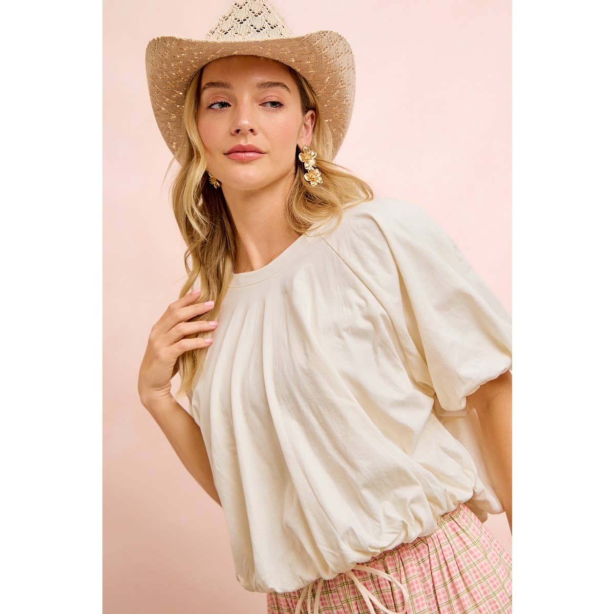 Bubble Sleeve Top