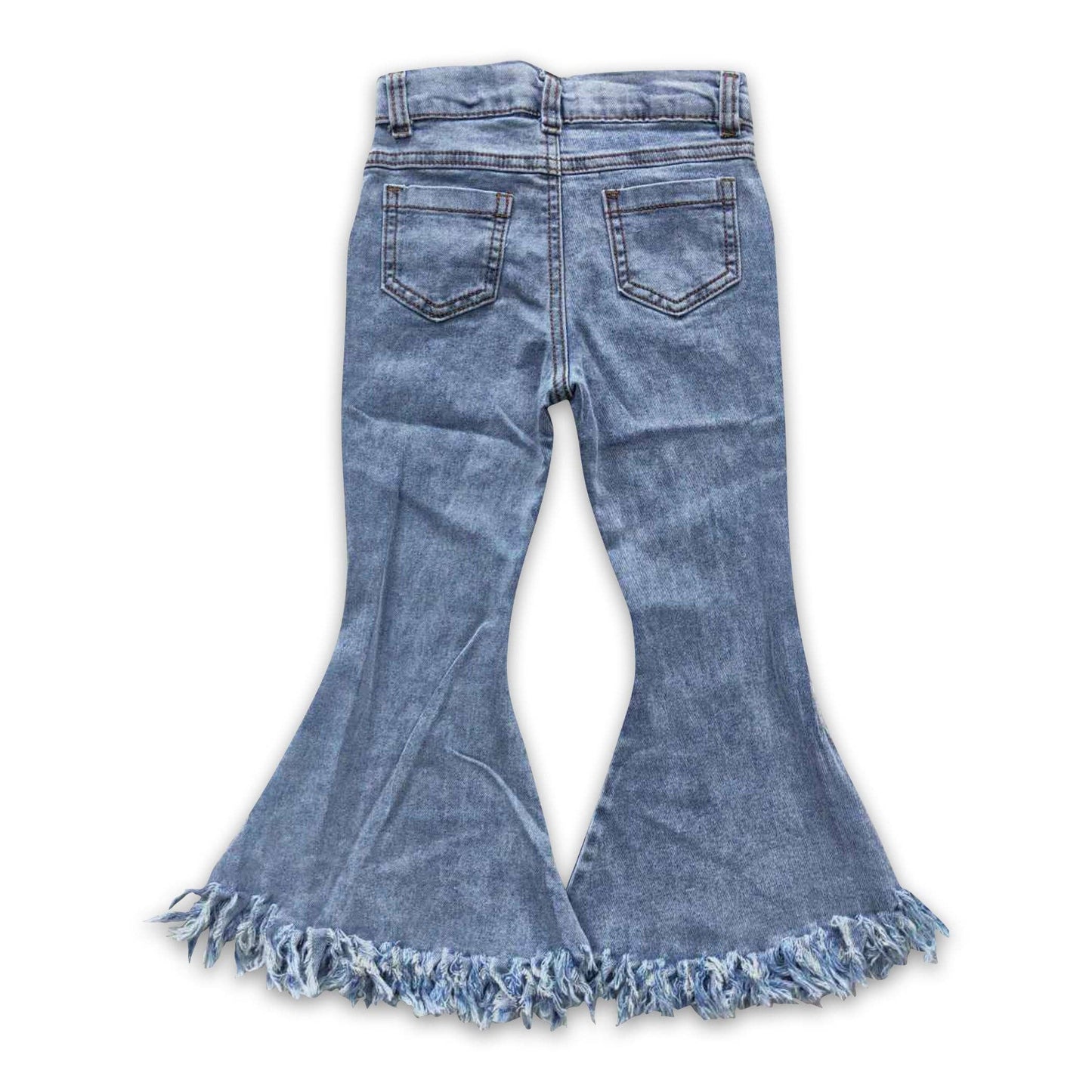 Light Tassels Denim Bell Bottom Jeans