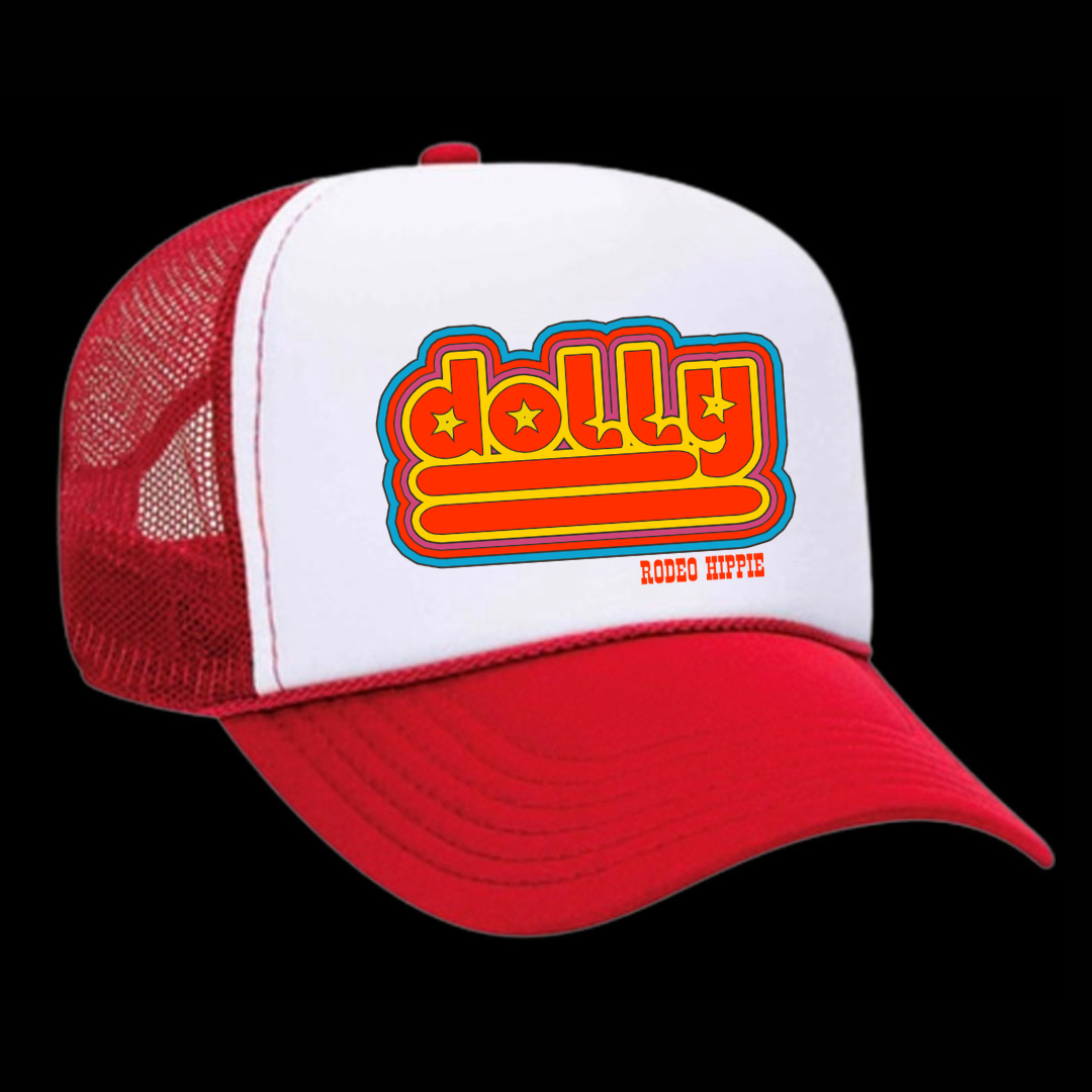 Red & White Dolly Trucker Hat