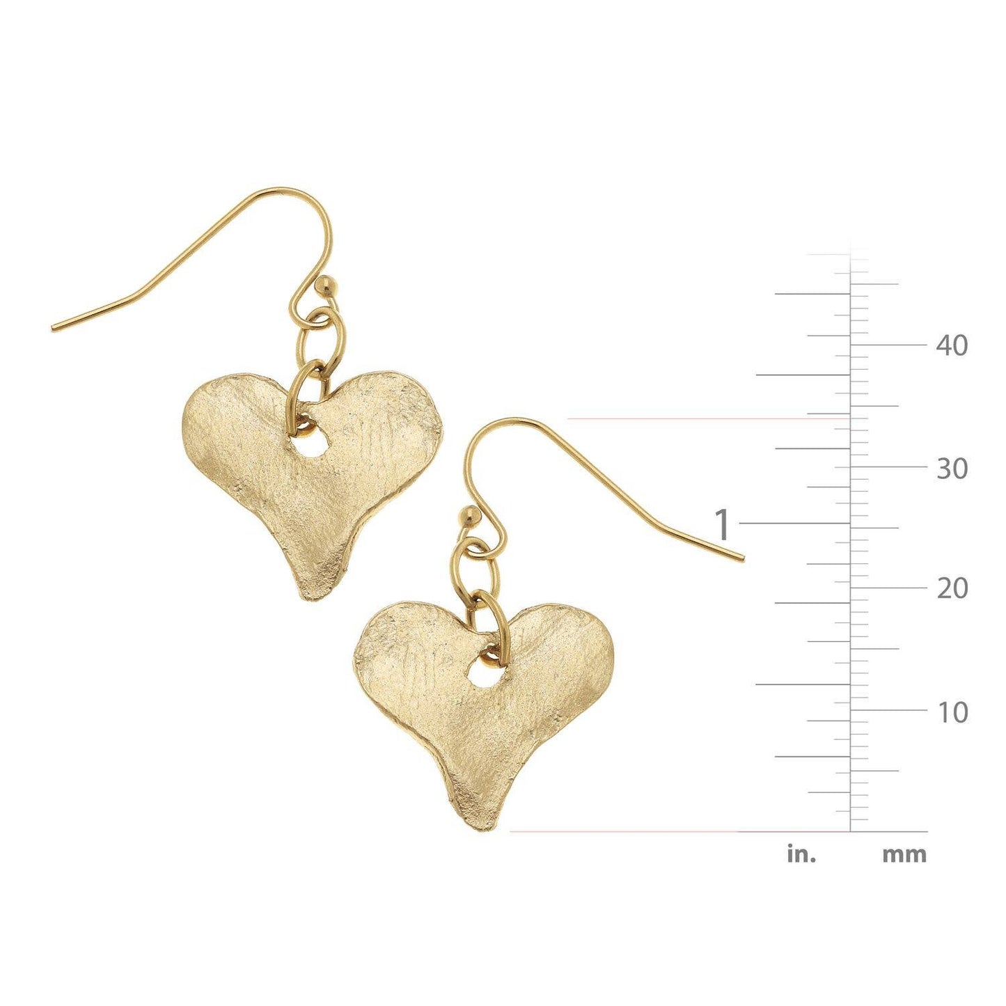 Susan Shaw Petite Gold Heart Earrings