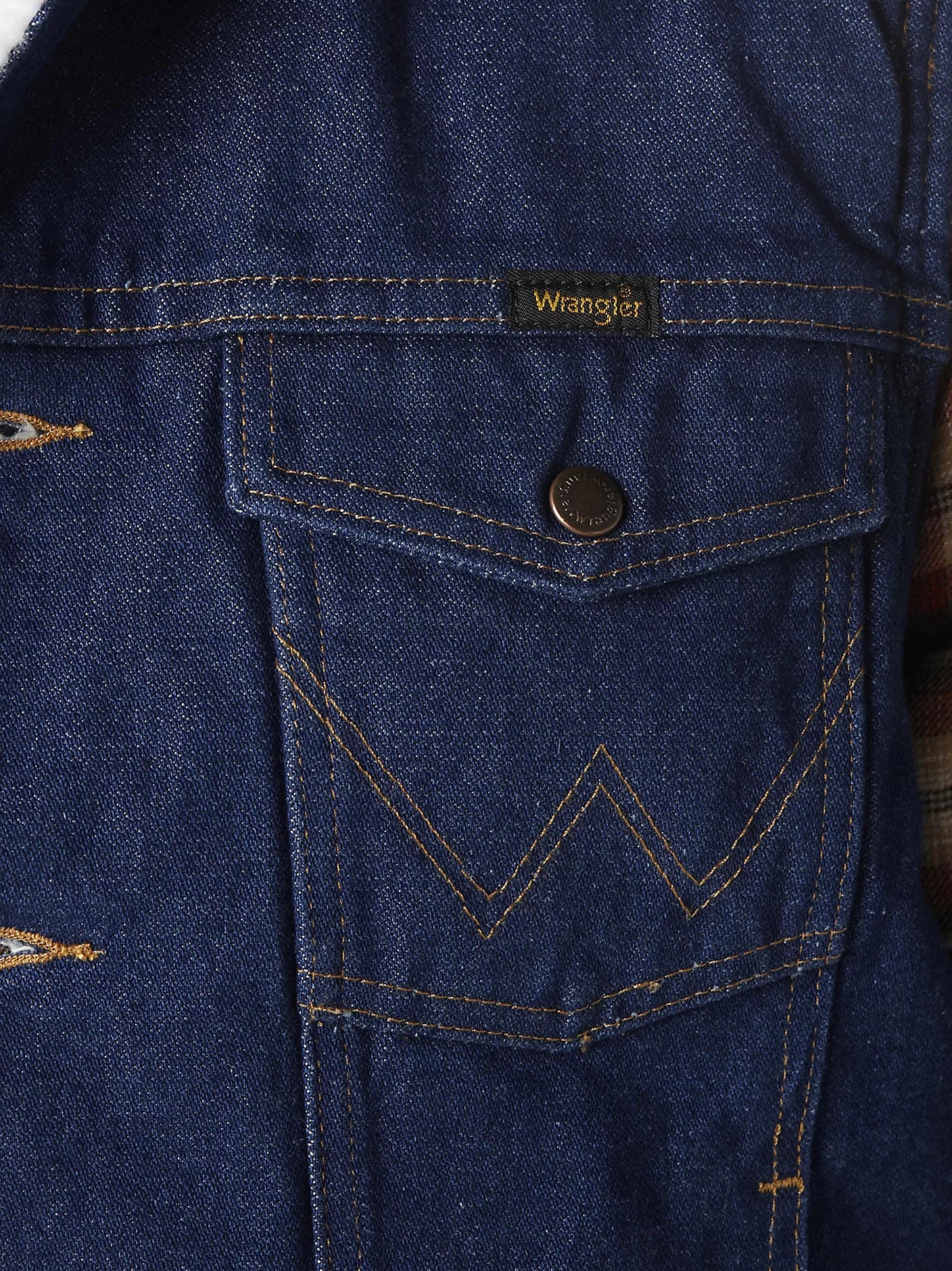 Wrangler Sherpa Lined Prewashed Denim Vest