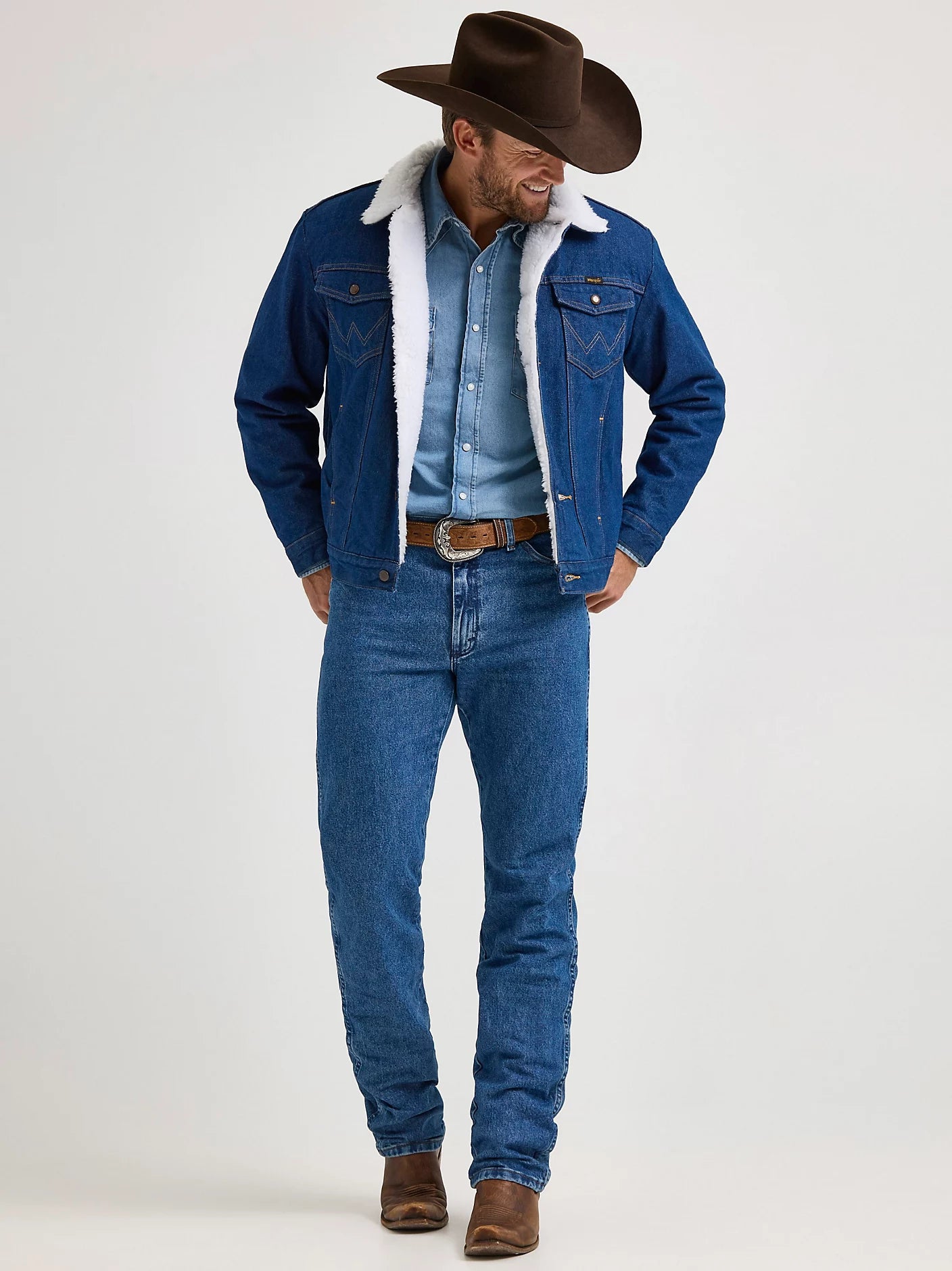 Wrangler Western Sherpa Lined Denim Jacket
