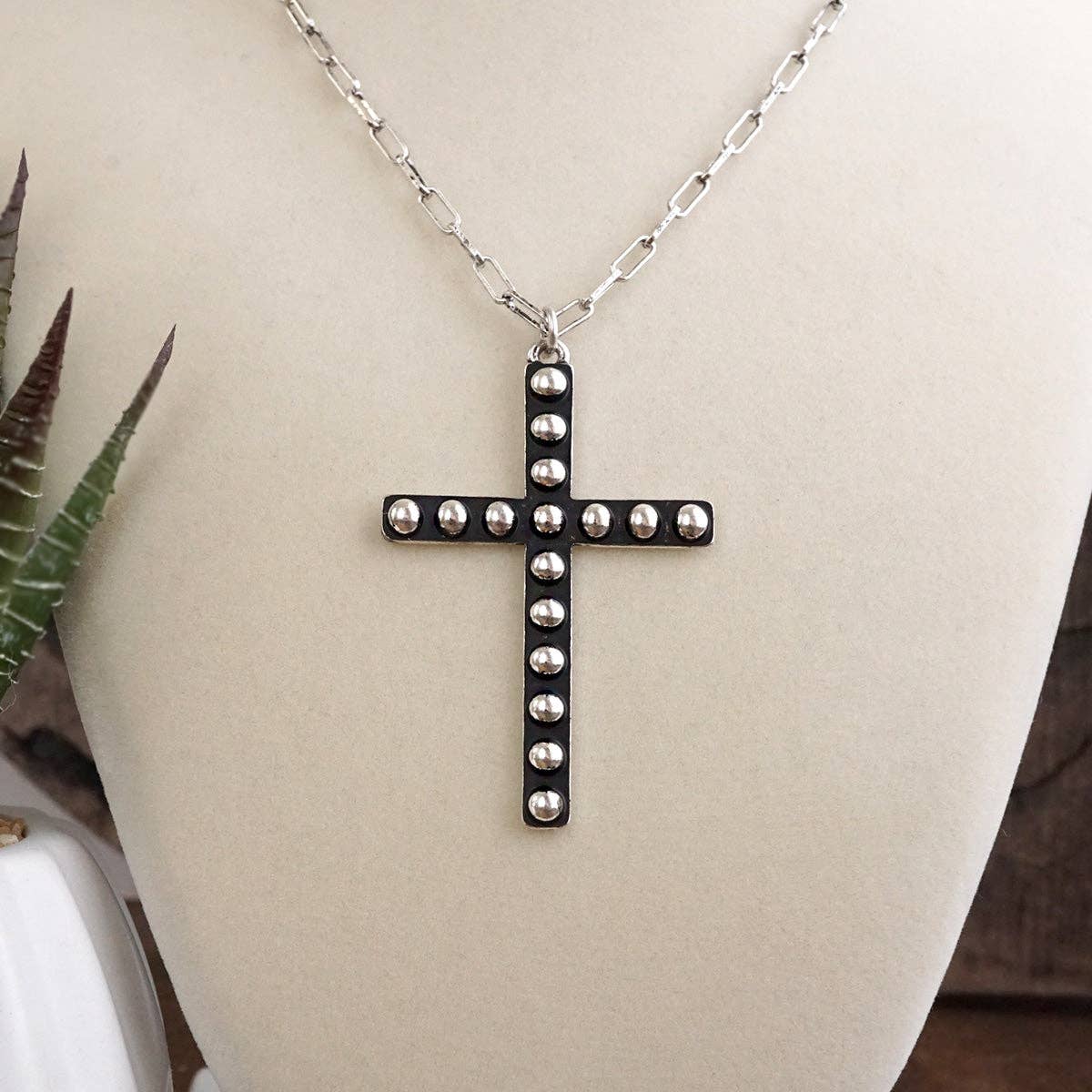 PennyLine Inc. Sacred Echo – Bubble Cross Western Pendant Necklace