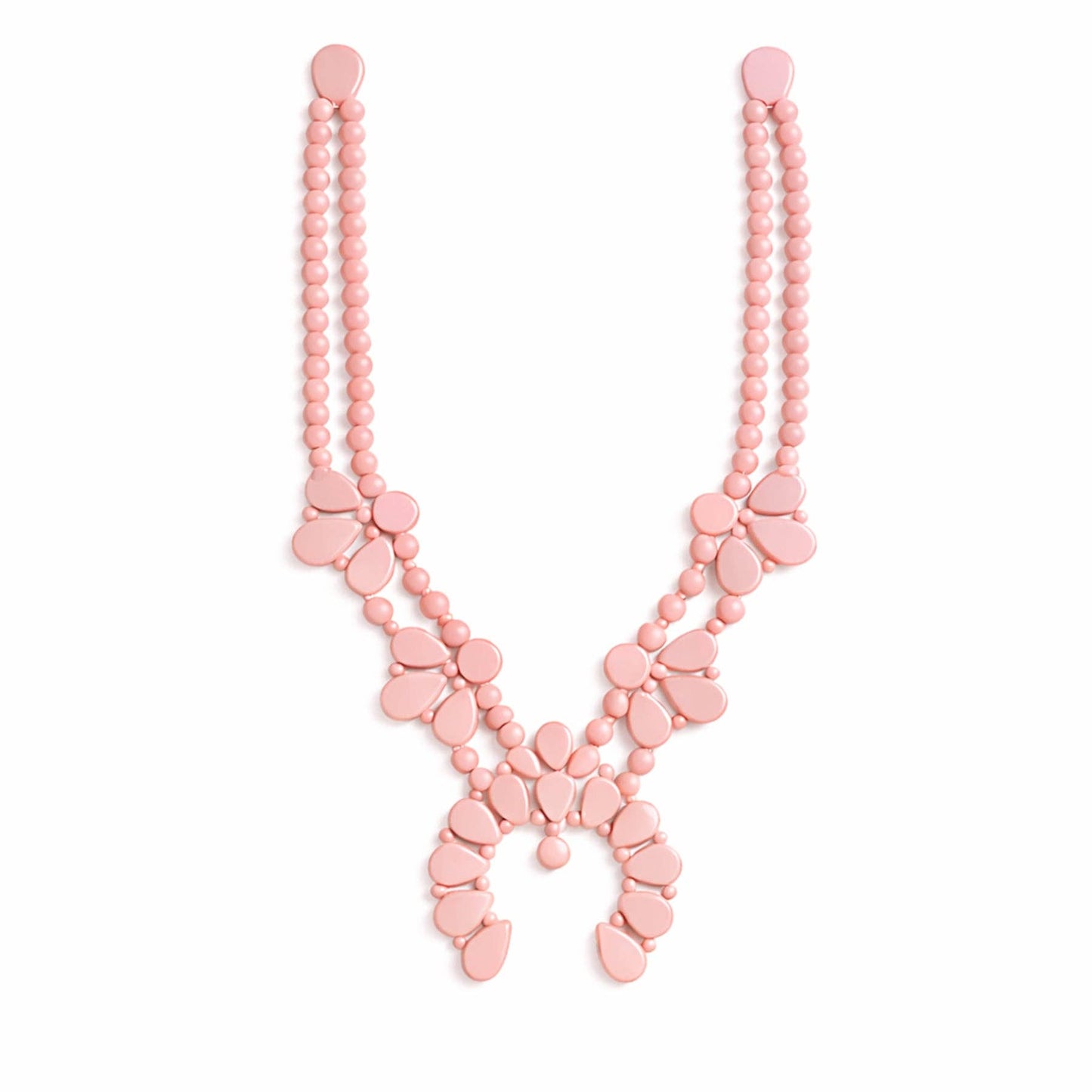 Rahya Jewelry Design Night Bloom Squash Blossom Necklace in Bubblegum Pink