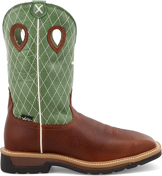 Twisted X Cognac & Lime 12" Western Work Boots