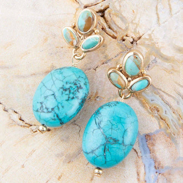 Barse Eternal Turquoise Drop Earrings