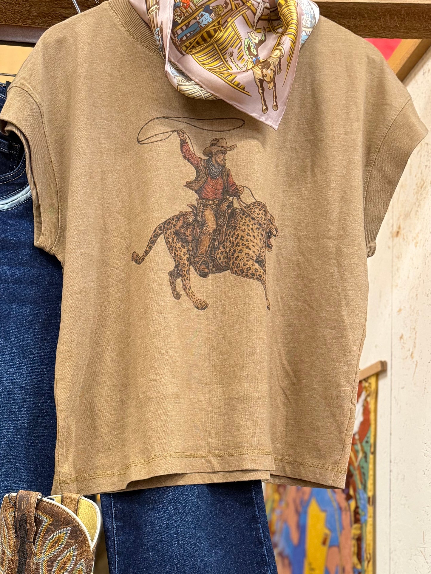 Leopard Cowboy Tee
