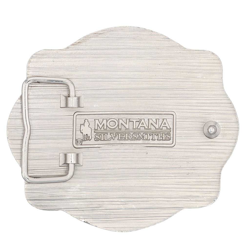 Montana Silversmith A-Blaze Filigree Framed Bull Rider Attitude Belt Buckle