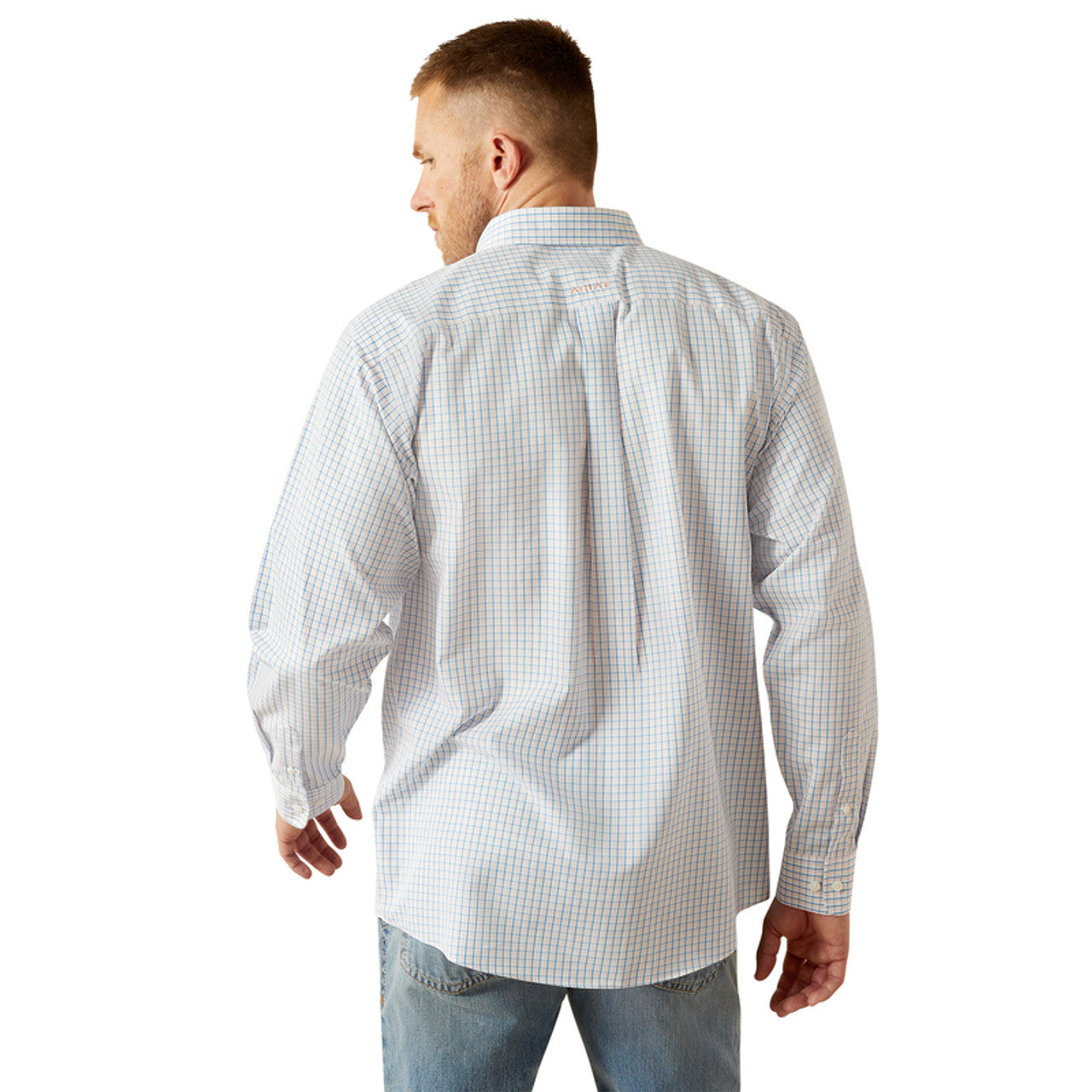 Ariat Alan Wrinkle Free Blue Plaid Shirt