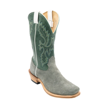 Fenoglio Grey Eagle Roughout Green Mezkite Boots