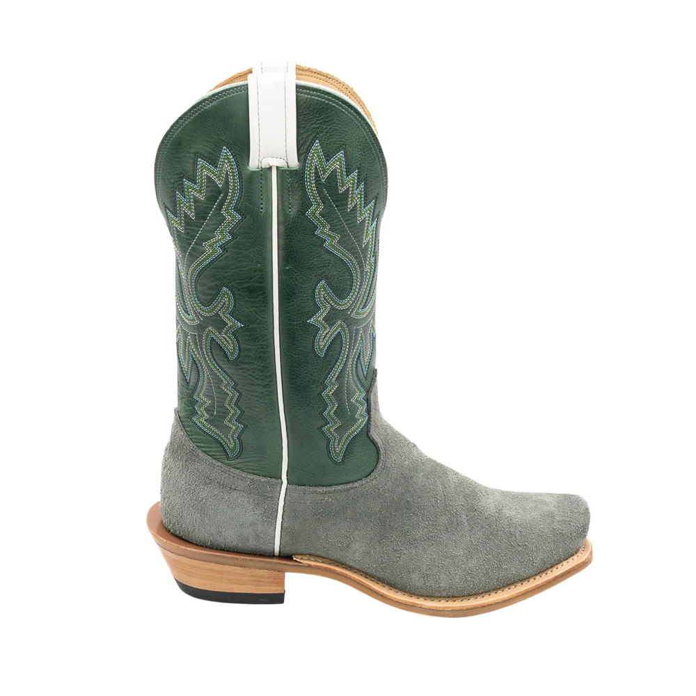 Fenoglio Grey Eagle Roughout Green Mezkite Boots