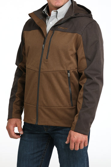 Cinch Brown Bonded Zip Up Jacket