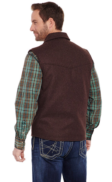 Cripple Creek Dark Brown Wool Vest