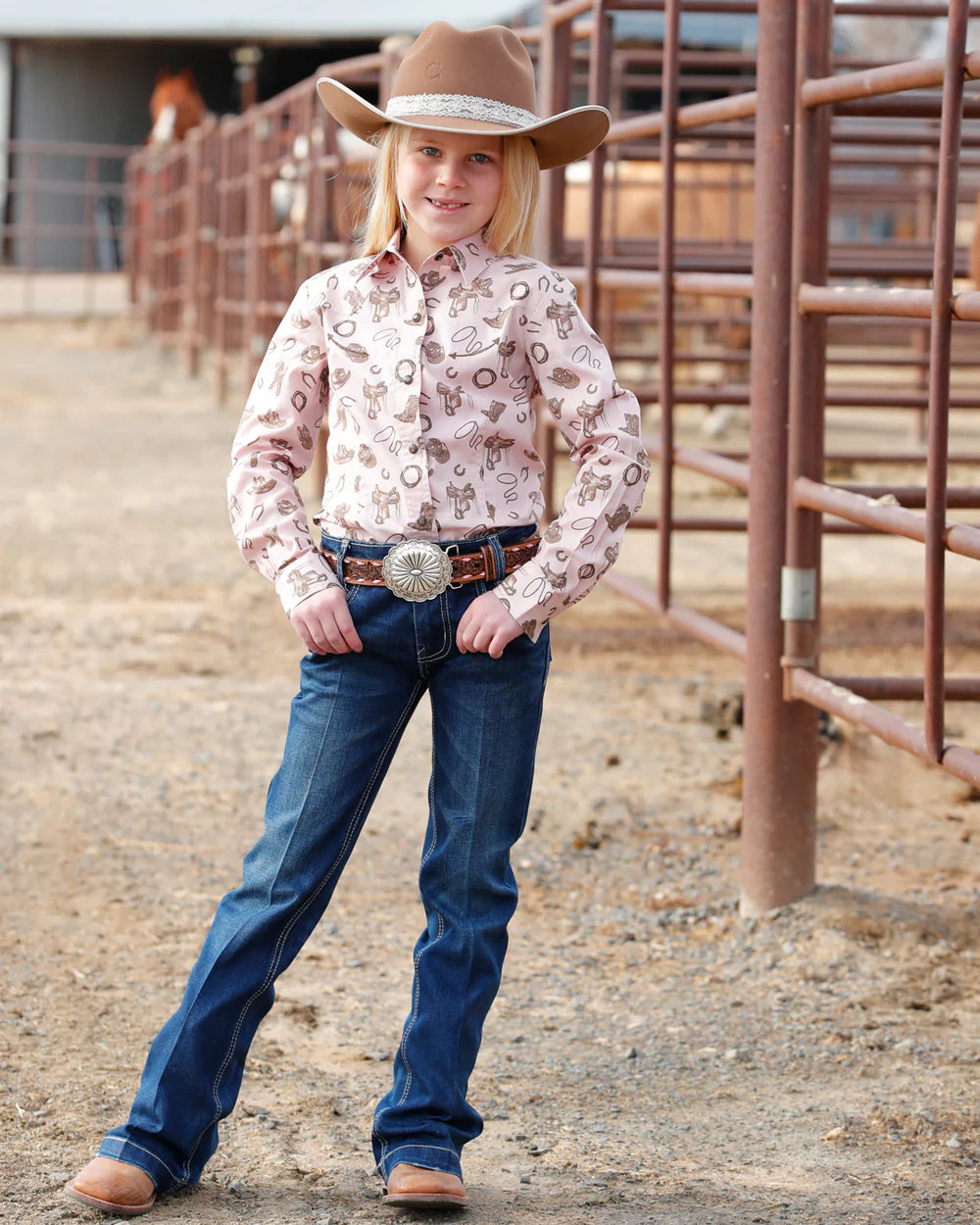 Cruel Denim Girl's Snap Front Western Shirt