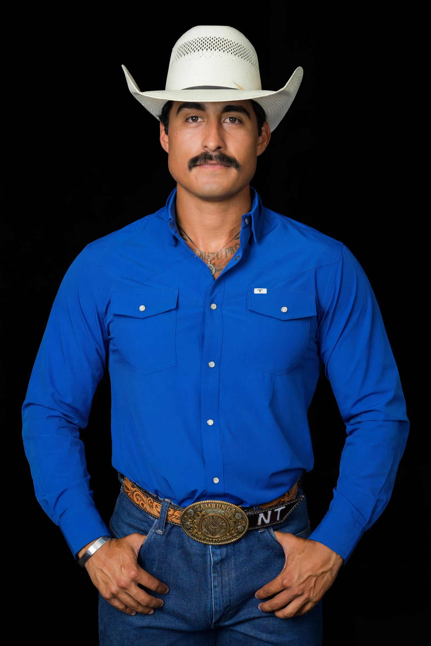 Ferrell CORE - Cobalt Blue long Sleeve Snap Shirt